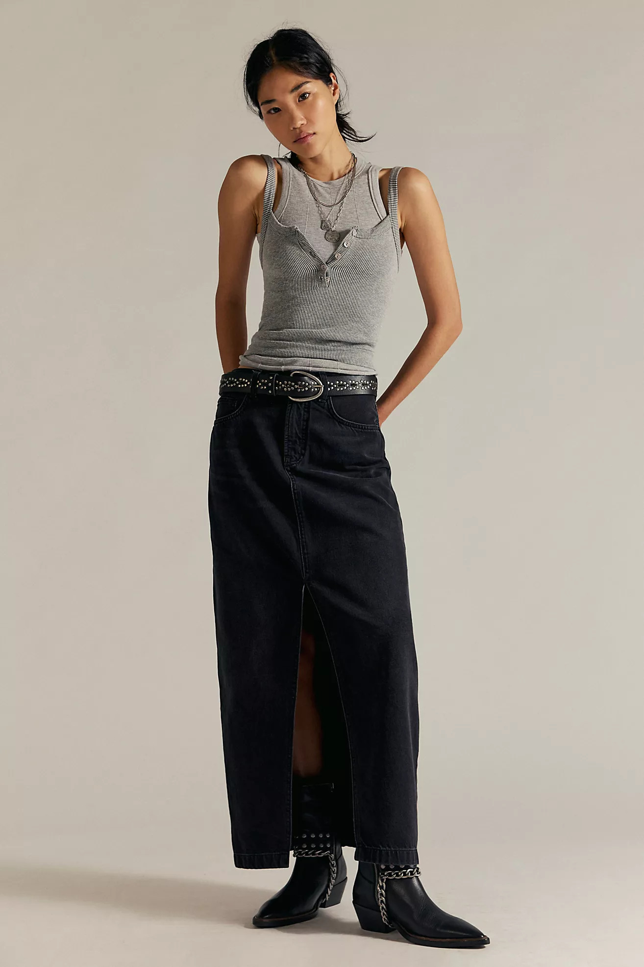 We The Free Nothing Better Denim Maxi Skirt | Free People (Global - UK&FR Excluded)