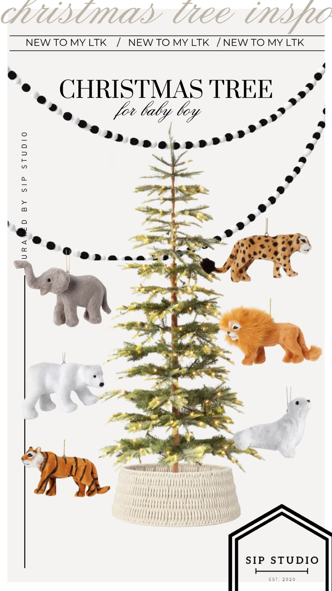 Christmas tree for the nursery 🖤 🐆🌲✨

#LTKBaby #LTKBump #LTKHoliday