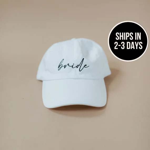 Bride Adjustable Hat for Bachelorette Party White Bride Hat - Etsy | Etsy (US)