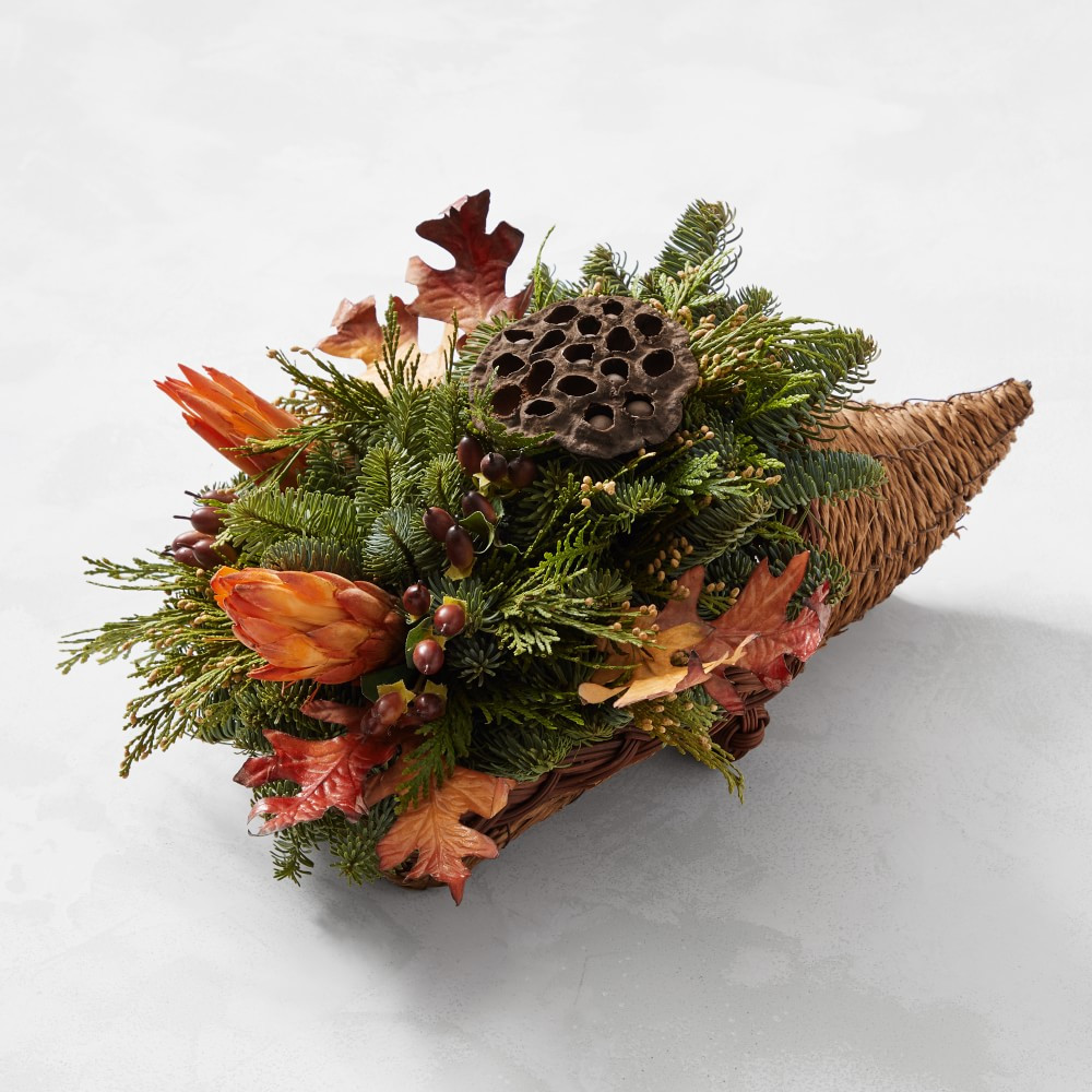 Thanksgiving Botanical Cornucopia Live Centerpiece | Williams-Sonoma