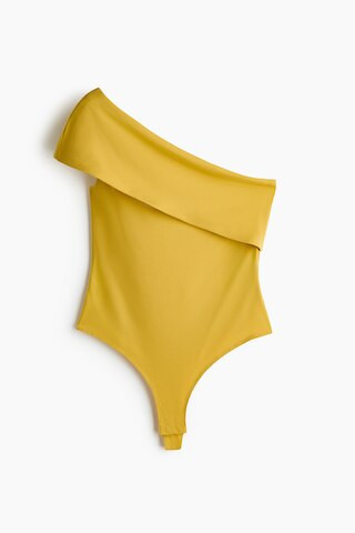 H & M - One-Shoulder Bodysuit - Yellow | H&M (US + CA)