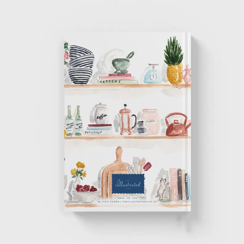 Kitchen Shelves Recipe Journal With Lined Pages - Notebook for Writing Recipes - Preppy Farmhouse... | Etsy (US)