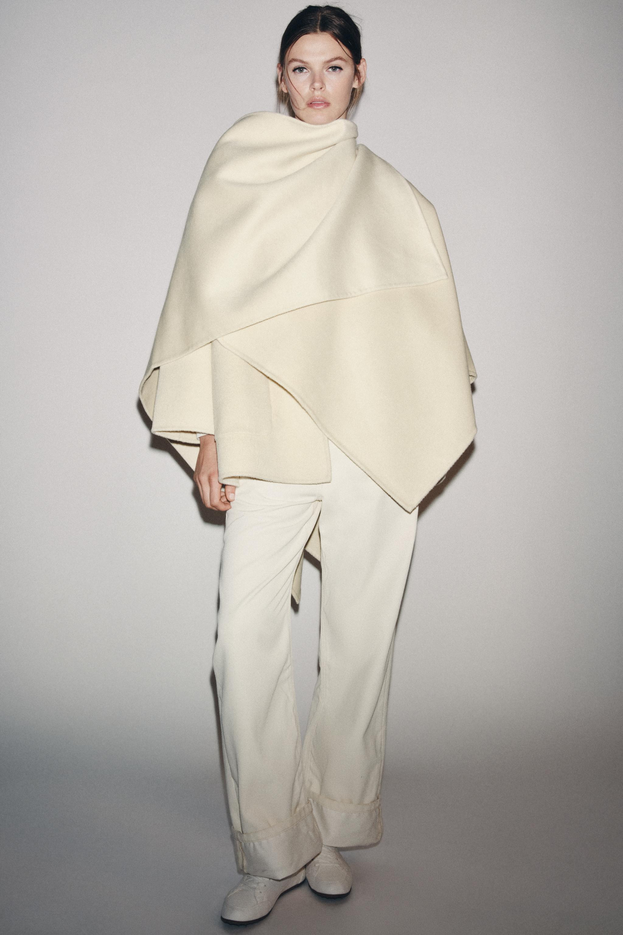 ZW COLLECTION WOOL BLEND CAPE COAT | Zara US