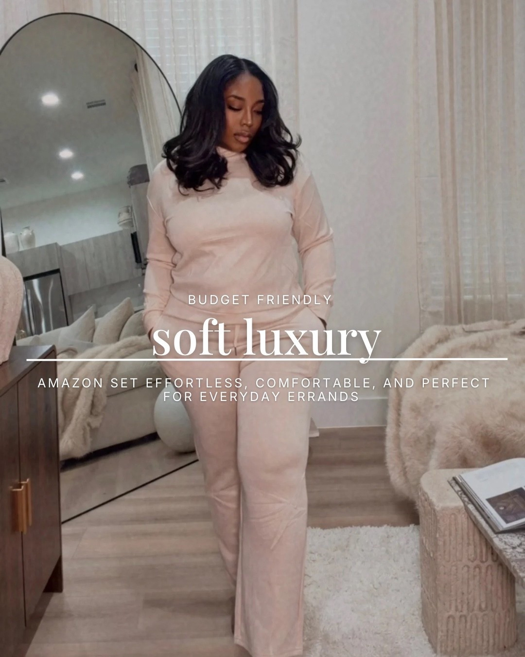 Soft luxury on a budget 🤍

Although we’re headed into spring, a cozy set is still necessary. This Amazon set is giving comfortable, flattering, and perfect for travel or everyday errands. Under $40!

Light Coffee (M)
Beige (L for relaxed fit)
I’m 5’4–5’5 for length reference.
