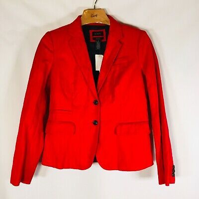 J. Crew Size 6 Schoolboy Blazer Jacket Vivid Red Style# 37852 NEW | eBay US