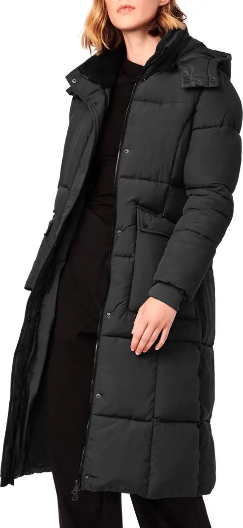 Quilted Recycled Polyester Longline Puffer Jacket | Nordstrom