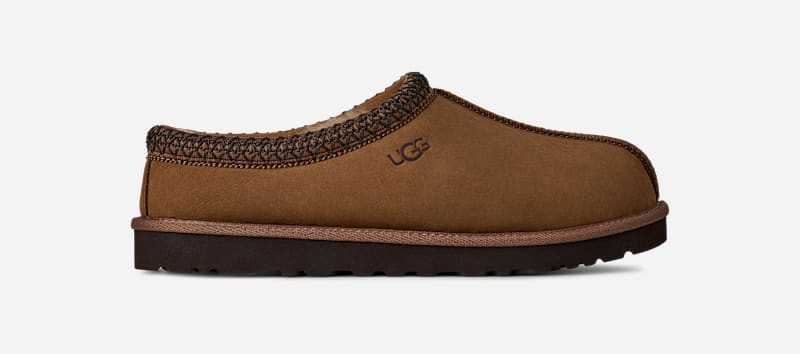 UGG® Men's Tasman II Nubuck Sheepskin Slippers in Dark Chestnut, Size 9 | UGG (US)