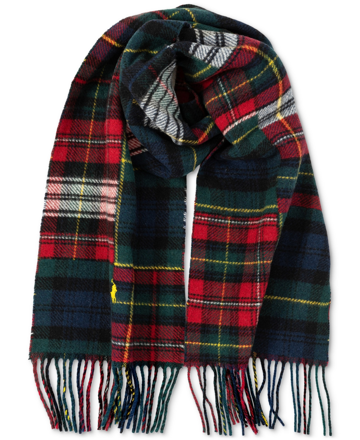 Polo Ralph Lauren Men's Patchwork Plaid Scarf - Red Multi | Macy's