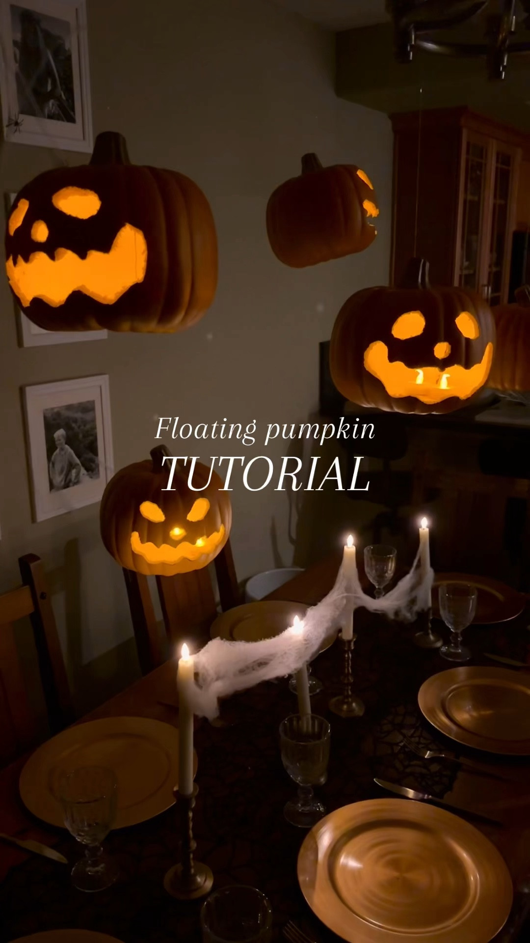 Floating Jack o lantern tutorial! #harrypotterhalloween #halloweendecorations #floatingpumpkins 

#LTKHalloween #LTKVideo #LTKhome