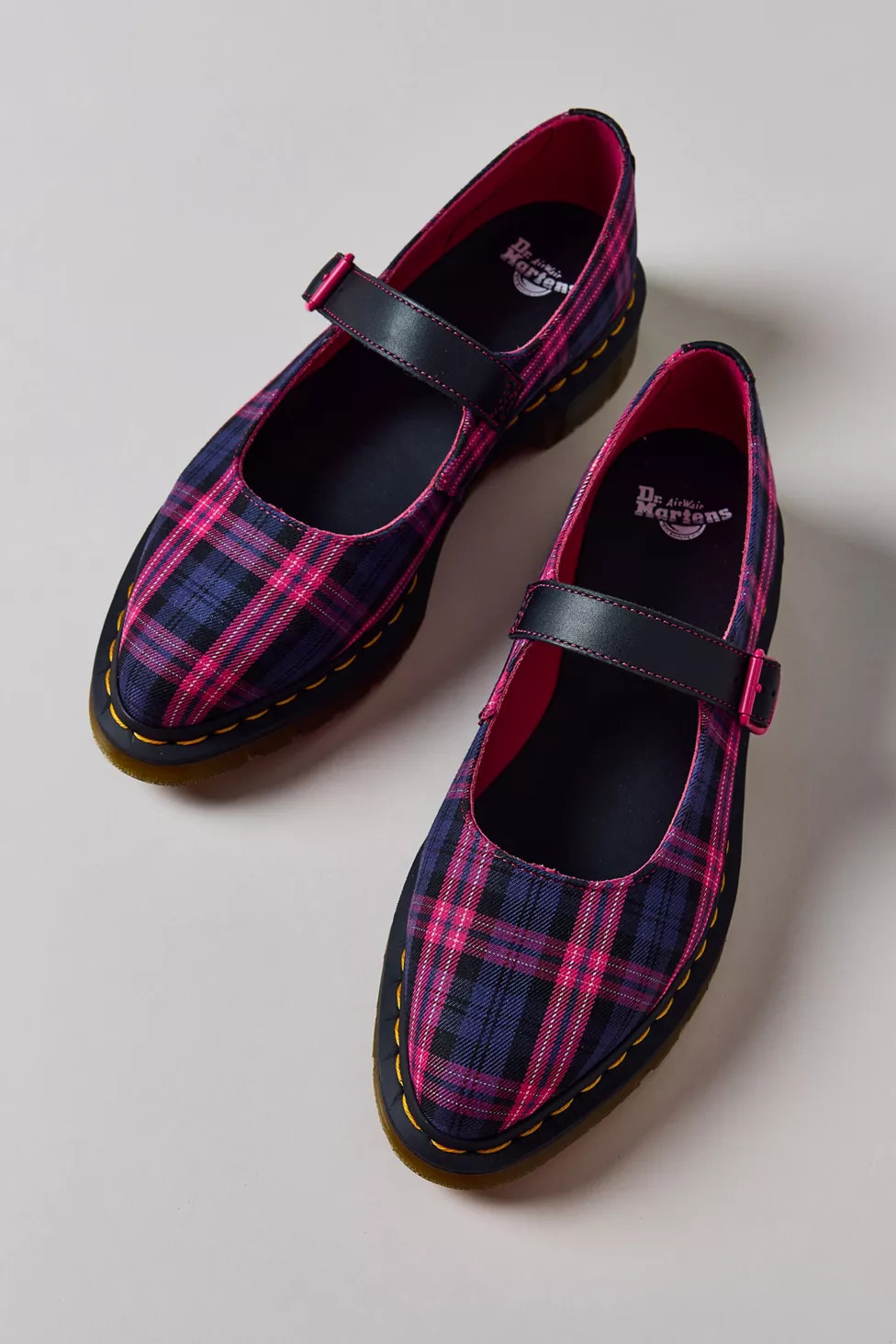 Dr. Martens Women's Elphie Plaid Mary Jane | Urban Outfitters (US and RoW)