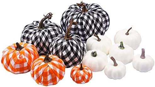 12pcs Artificial Pumpkins Decor Fake Decorative Pumpkins with Assorted Color and Size for Fall Ou... | Amazon (US)