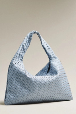 Woven Faux Leather Oversized Slouchy Tote | Anthropologie (US)