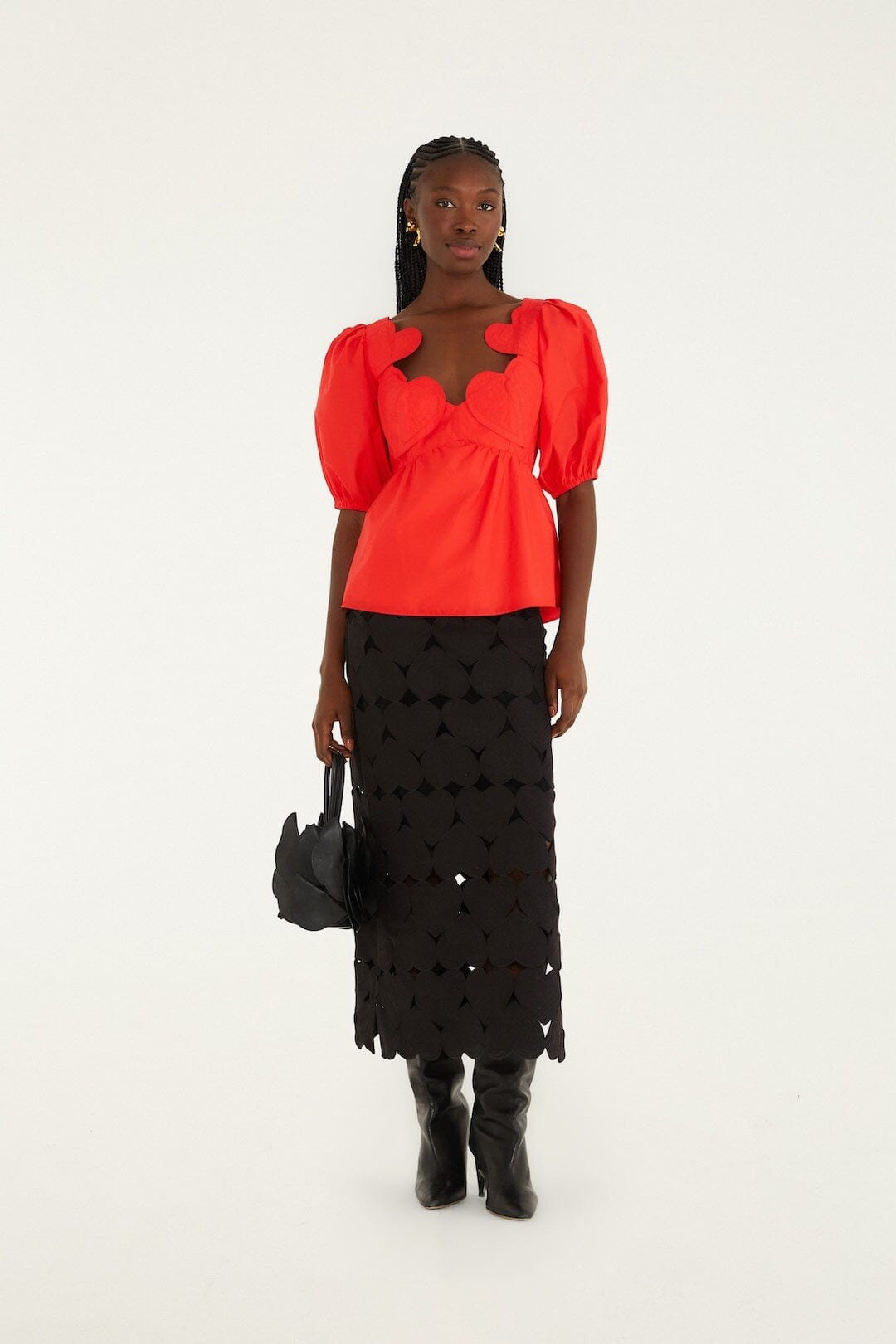 Red Heart Short Sleeve Organic Cotton Blouse | FARM Rio | FarmRio (US)