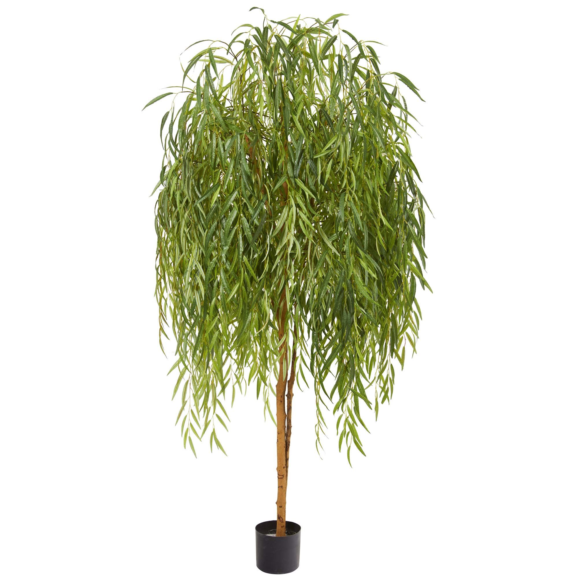 Nearly Natural 7ft. Willow Artificial Silk Trees, Green | Amazon (US)