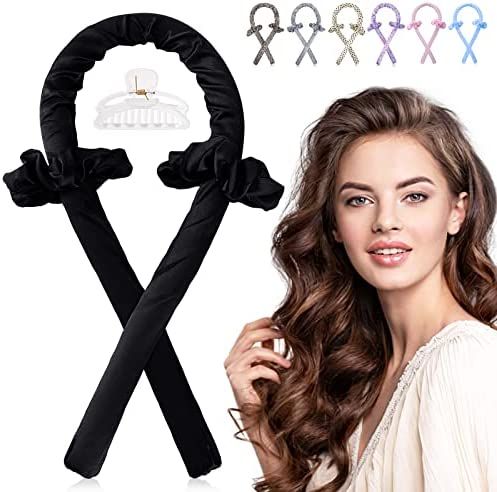 Heatless Curling Rod Headband - Heatless Hair Curler No Heat Curl Ribbon Heatless Curlers to Slee... | Amazon (US)