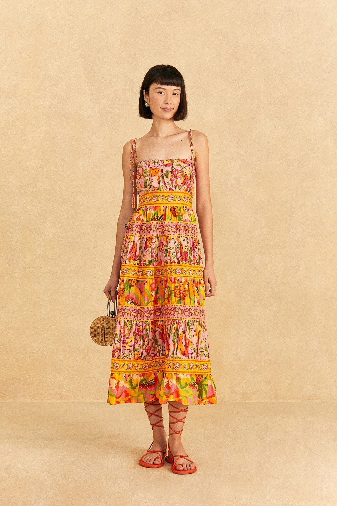 mixed fruits paradise midi dress | FarmRio (US)