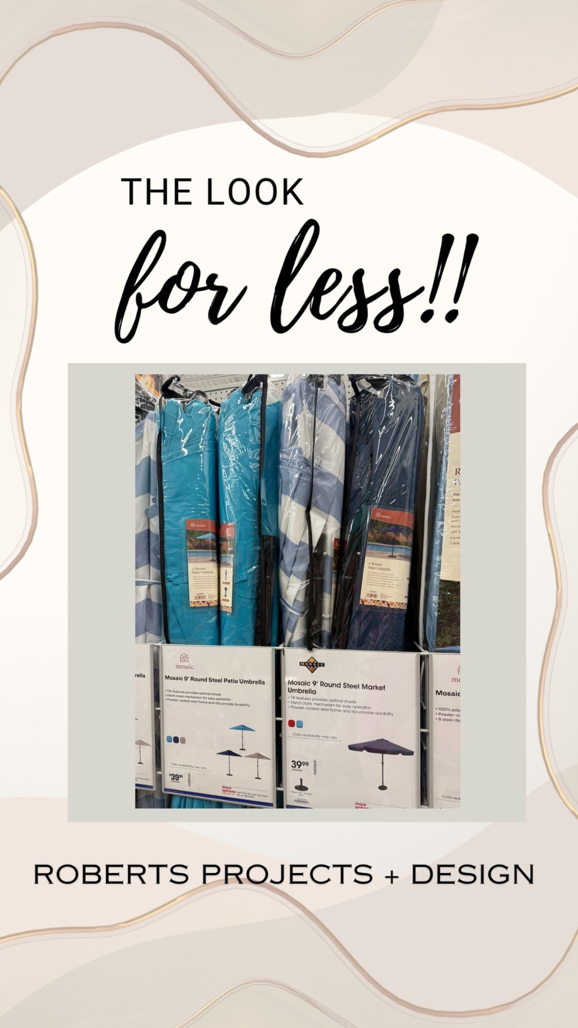 The cutest blue and white stripe patio umbrella for under $40!

#LTKSeasonal #LTKHome #LTKFindsUnder50