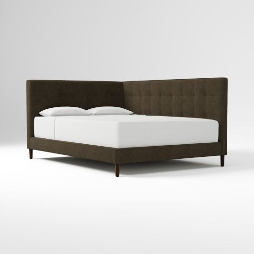 Grid-Tufted Full Corner Bed | West Elm (US)