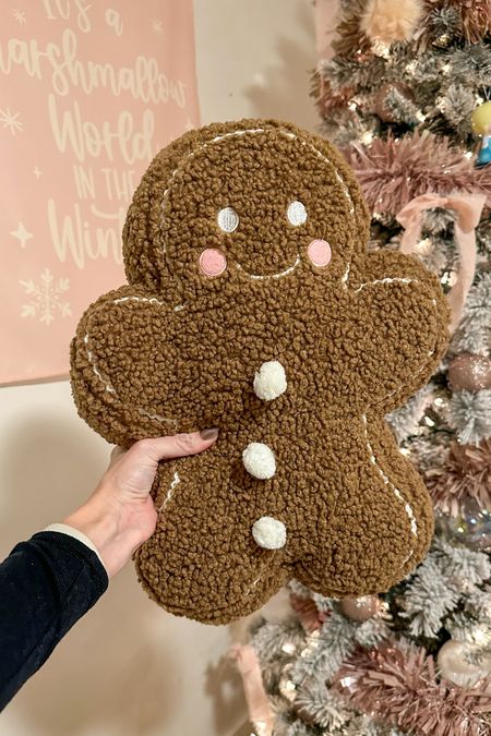 Found the cutest Christmas Gingerbread man pillow. Both girls just had to have one. 🤍
Perfect bedroom Christmas decor. 

#LTKSeasonal #LTKhome #LTKHoliday