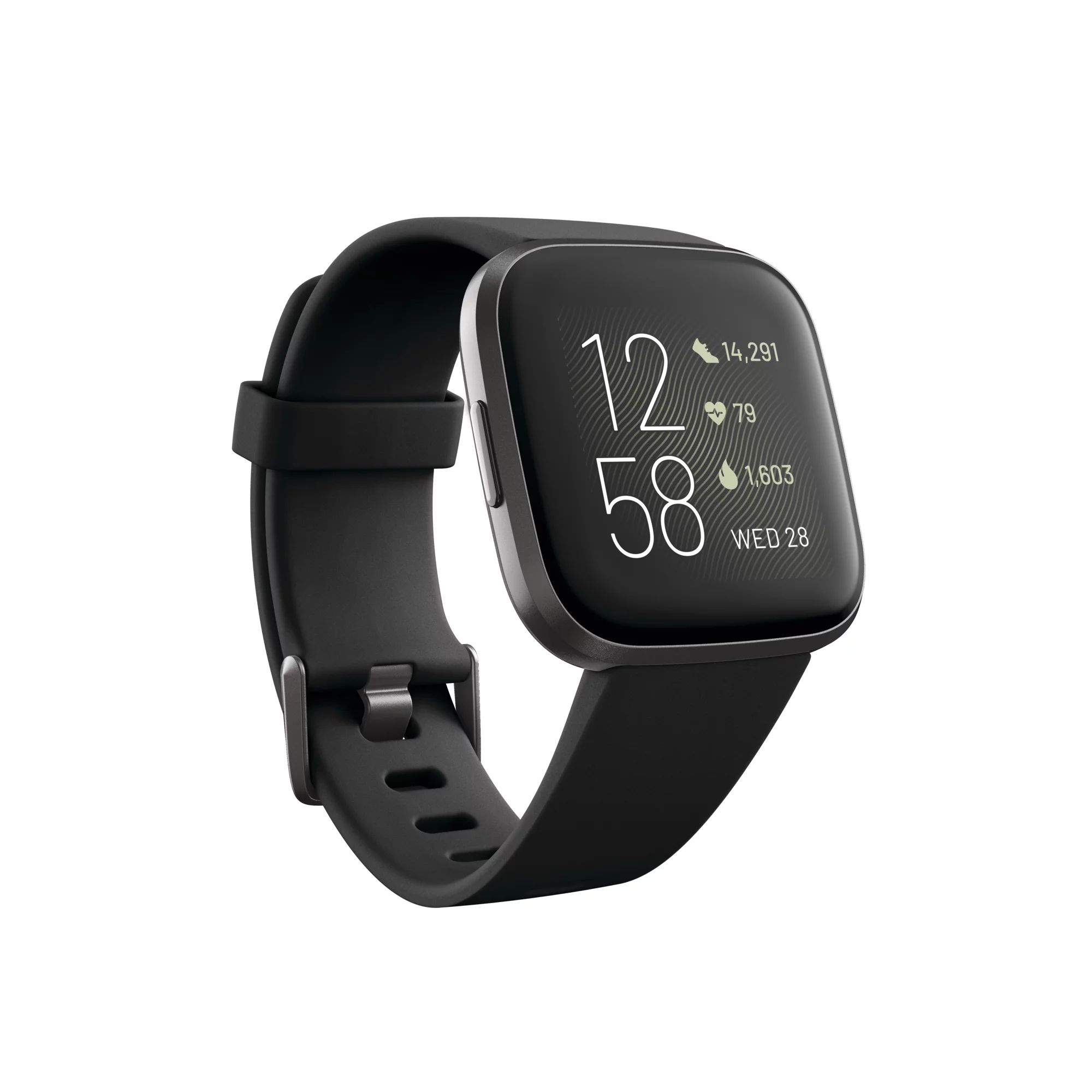 Fitbit Versa 2 Health & Fitness Smartwatch - Black/Carbon Aluminum - Walmart.com | Walmart (US)