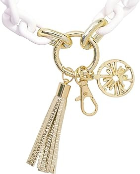 Lilly Pulitzer Chain Link Keychain Bracelet, Keychain Wristlet with Tassel, Cute Key Ring Bracele... | Amazon (US)