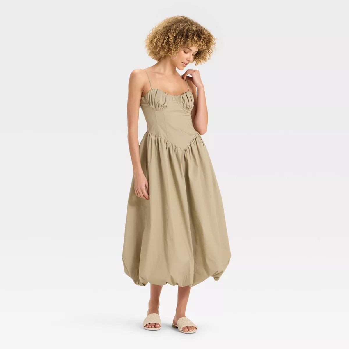 Women's Corset Bubble Midi A-Line Dress - Future Collective | Target