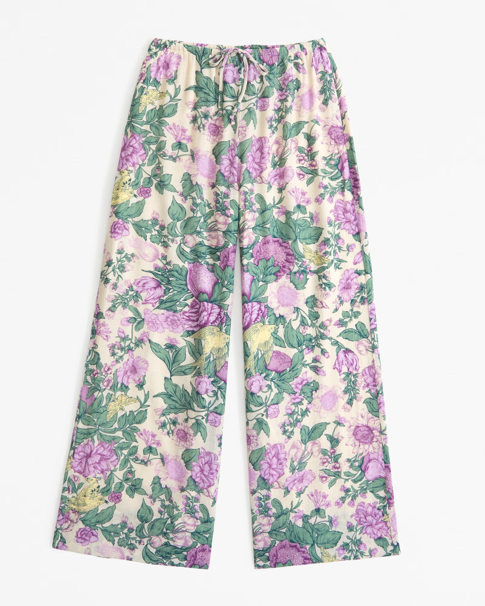 Women's Crinkle Textured Pull-On Palazzo Pant | Women's Bottoms | Abercrombie.com | Abercrombie & Fitch (US)