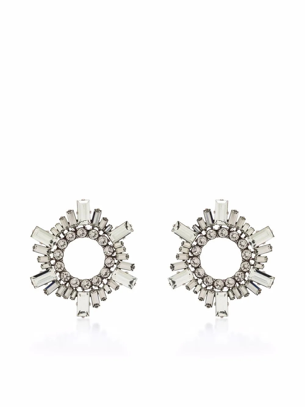 Amina Muaddi Mini Begum crystal-embellished Earrings | Black | FARFETCH AU | Farfetch Global