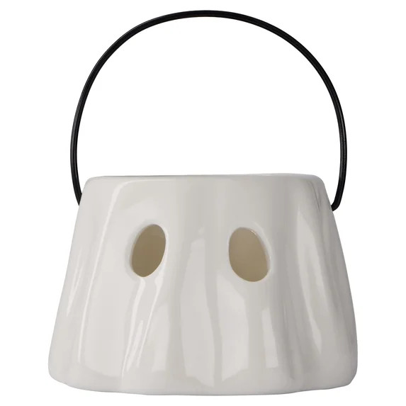 My Texas House Light-Up Ceramic Ghost Lantern Decoration, White, 3.5" | Walmart (US)
