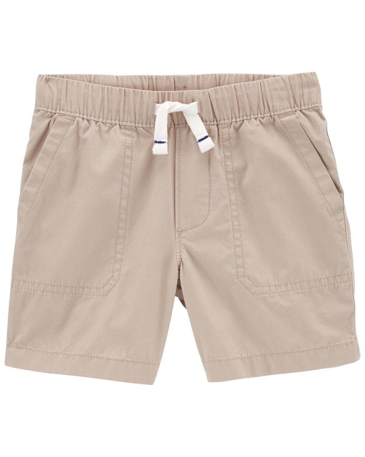 Khaki Toddler Pull-On Poplin Shorts | carters.com | Carter's