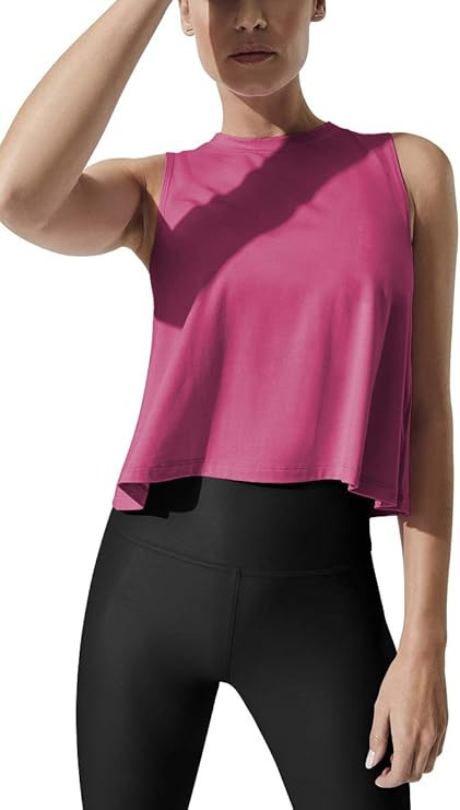 Bestisun Womens Crop Top Exercise Clothes Athletic Tops Racerback Tank Tops Cropped Shirts | Amazon (US)