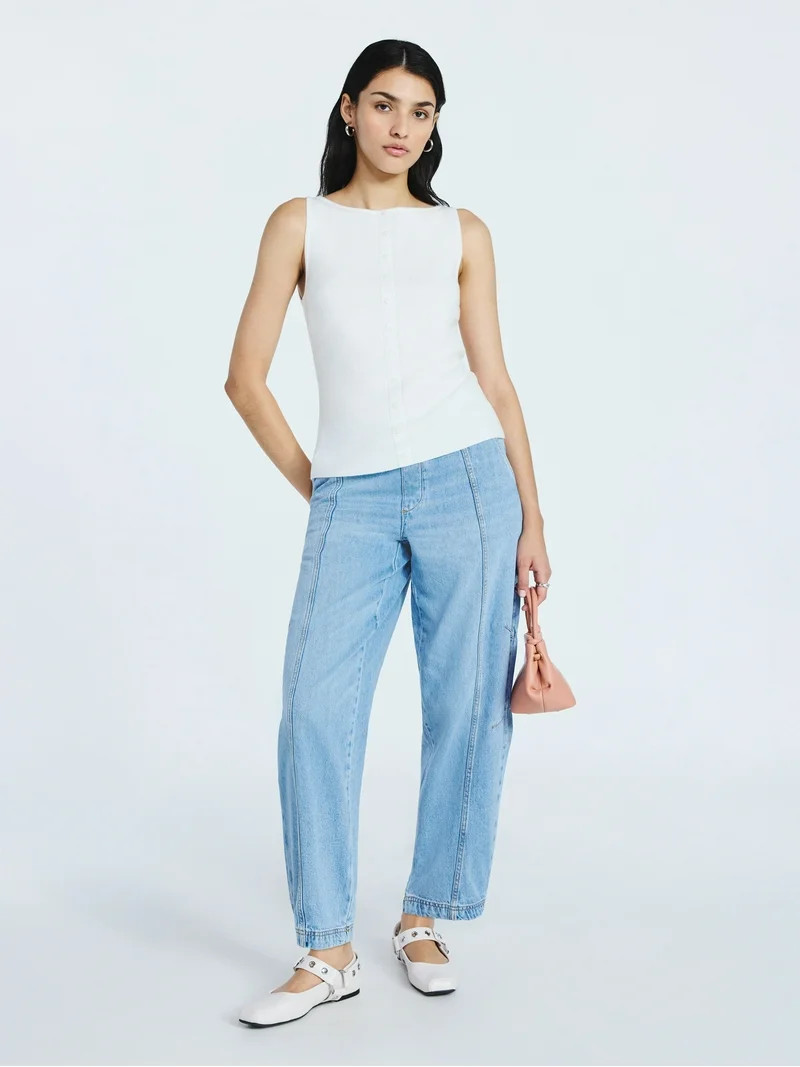 Scoop Women's Sleeveless Button Front Cardigan Sweater, Lightweight, Sizes XS-XXL | Walmart (US)