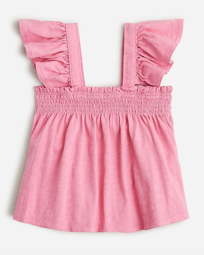 Girls' ruffle-sleeve T-shirt | J.Crew US