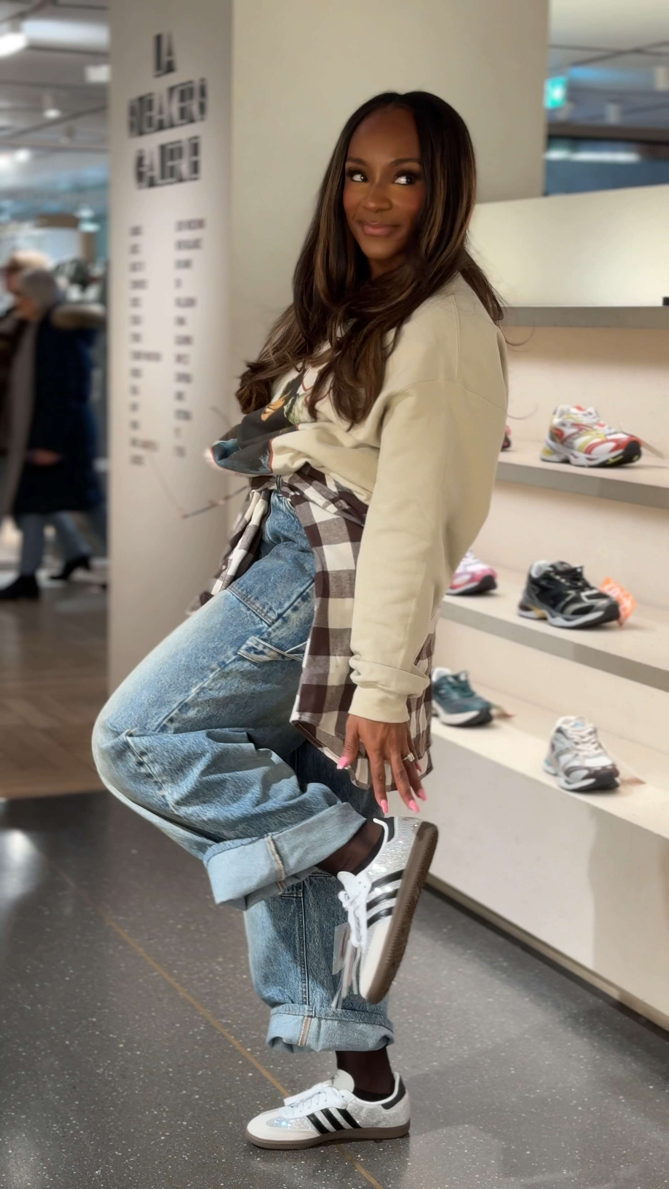 Shopping in Paris🇫🇷 Who needs Chanel sneakers when you can have these samba crystal white rhinestones sneaks 

 #LTKvlog