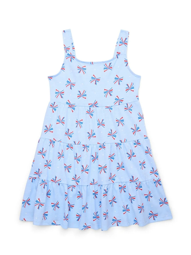 Way to Celebrate! Girls Americana Tiered Dress, Sizes 4-18 | Walmart (US)