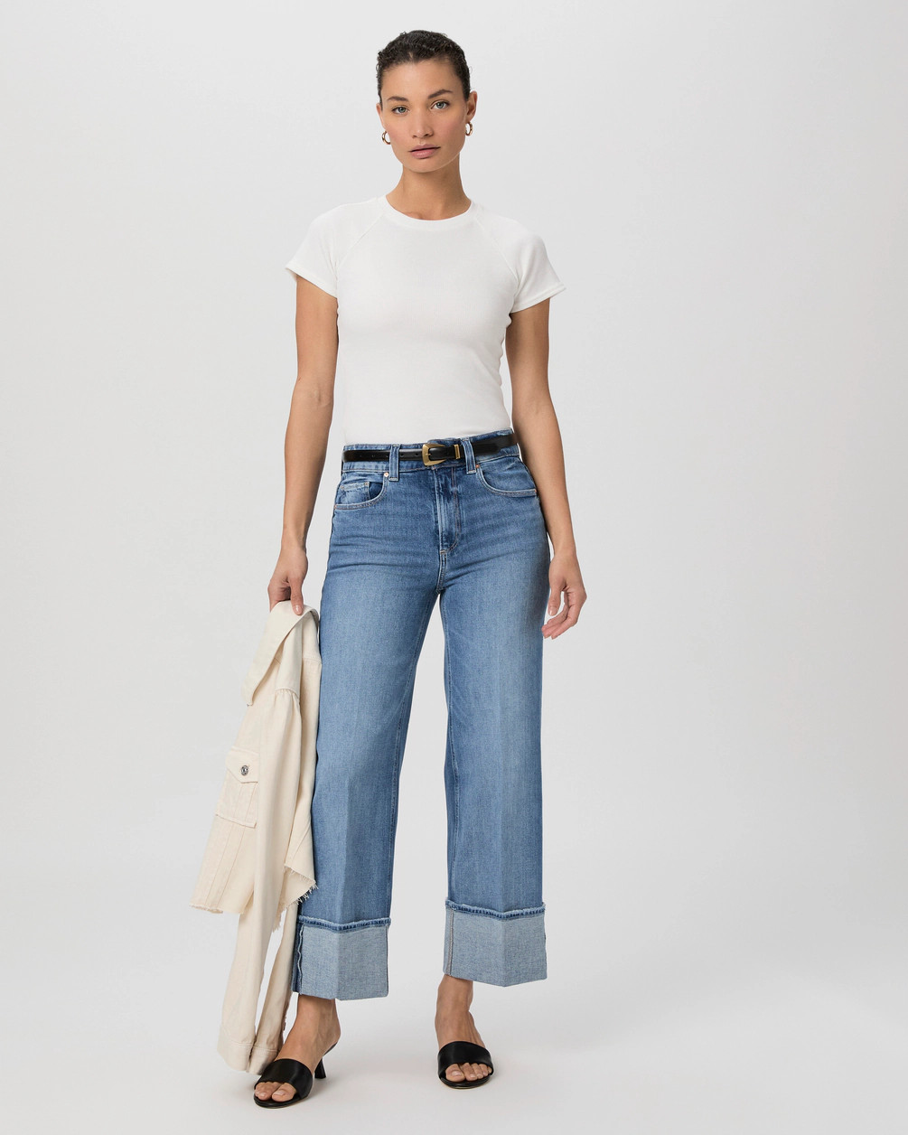 Sasha Ankle Wide Leg Jean | Paige