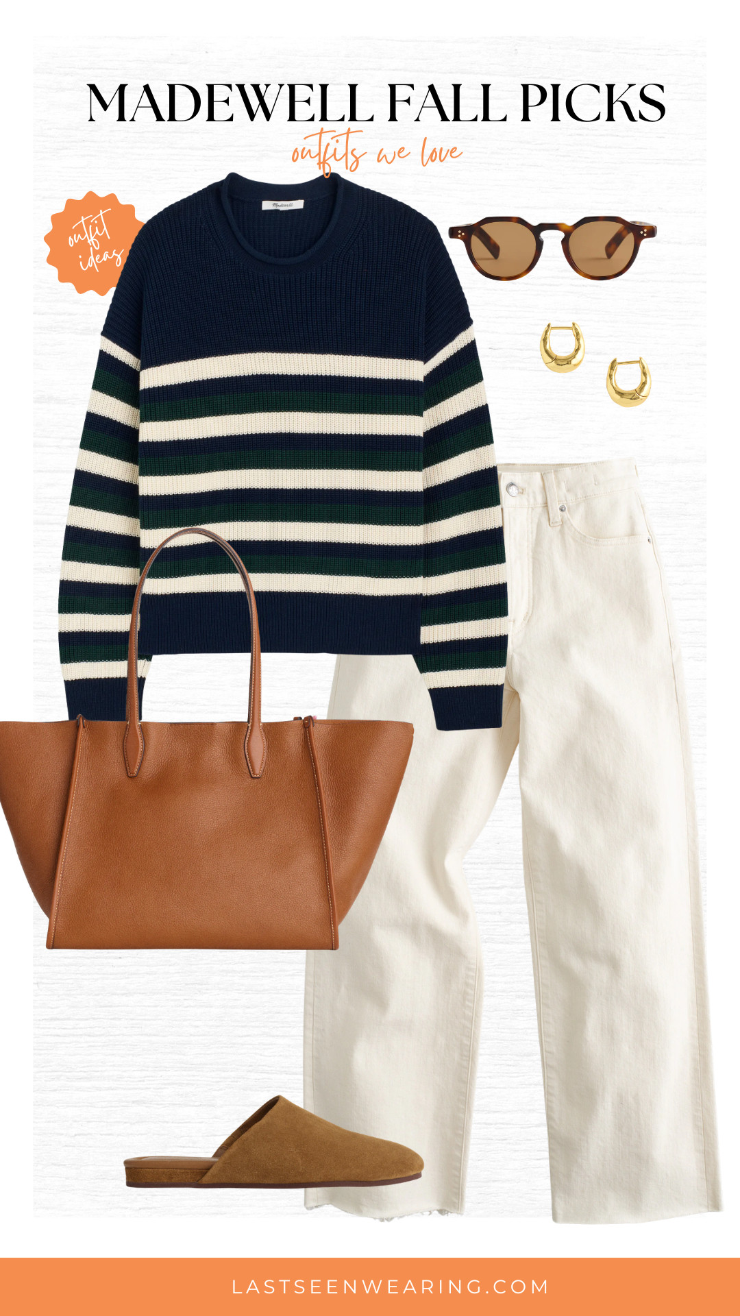 Such a fun outfit for a late summer dinner by the water! Love this striped sweater and accessories from Madewell 

 #LTKootd #LTKSeasonal #LTKOver40