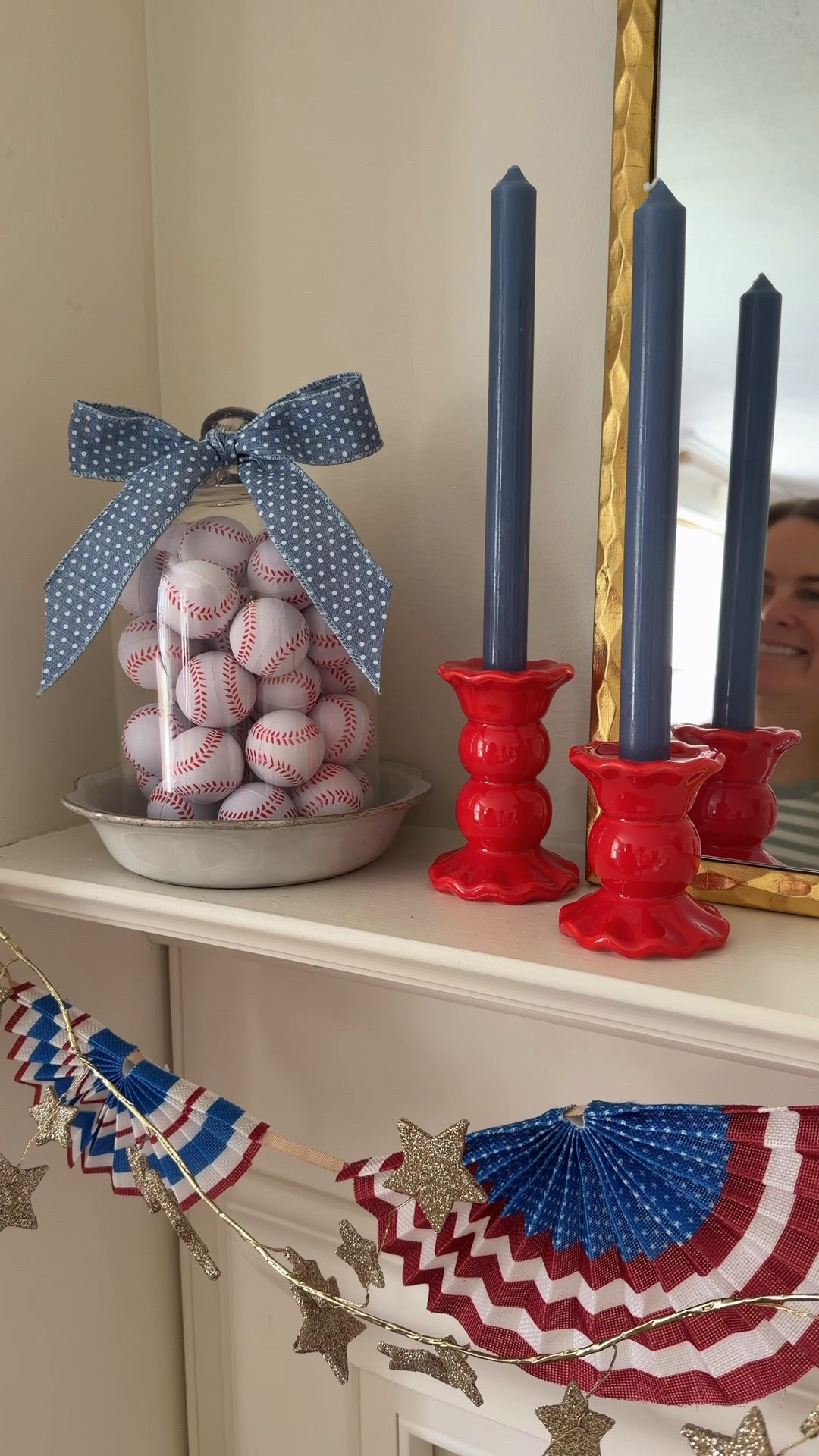 Can you believe this beautiful cloche is only $10?! My favorite trick with these is to use a plate as the base—because the possibilities are endless! I found this beautiful pasta bowl at Target as well for $10, and filled it with these cute mini baseballs! It’s perfect patriotic decor if you don’t like cheesy patriotic decor!

#LTKSeasonal #LTKHome