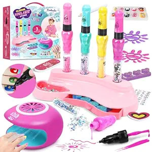 Kids Nail Polish Set for Girls - Nail Art Kit for kids Ages 7-12 - Girl Gifts for Christmas - Non... | Amazon (US)