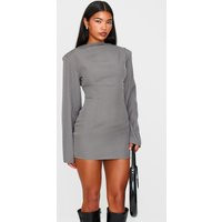 Grey Woven Batwing Bodycon Dress | PrettyLittleThing US