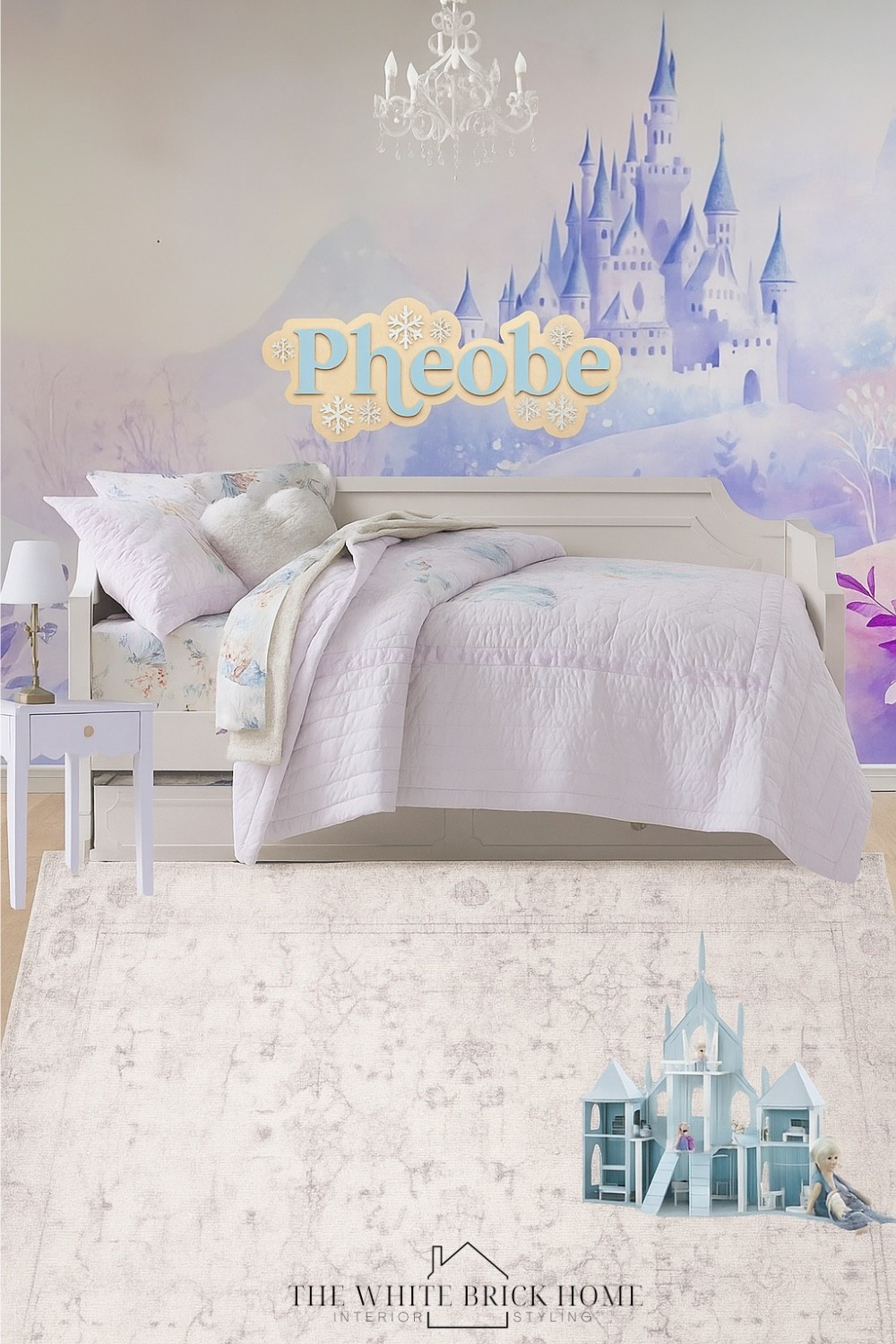 This Disney Frozen inspired bedroom transforms every day into a magical winter wonderland, where soft pastels of blue and purple meet a beautiful wall mural for a perfect fairytale retreat. 

❤️❤️

Girls room, girls bedroom, frozen bedroom, Disney frozen, Disney frozen bedroom, girls room rug, girls room bed, girls room wall mural, girls room bedding, girls room design, girls room decor, girls room ideas, girls room wall name, girls room bedding, girls room lamp, girls room wall sign, girls room purple, purple bedroom, purple room design, purple room decor, frozen bedroom ideas, princess, disney princess, Disney princess bedroom, purple toddler girls room, toddler girl bedroom, Wayfair, pottery barn kids, Etsy 


#LTKKids #LTKHome #LTKFindsUnder100