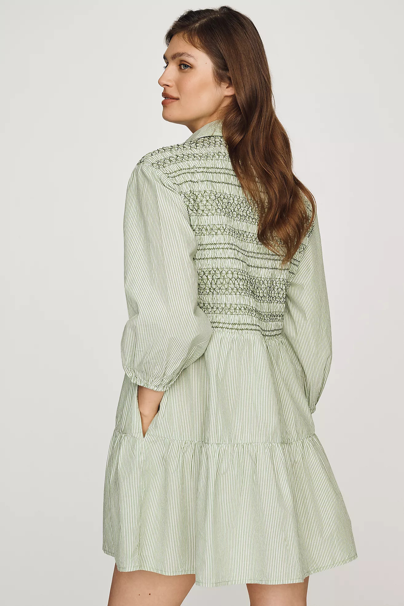 Maeve Bettina 100% Cotton Mini Shirtdress | Anthropologie (US)