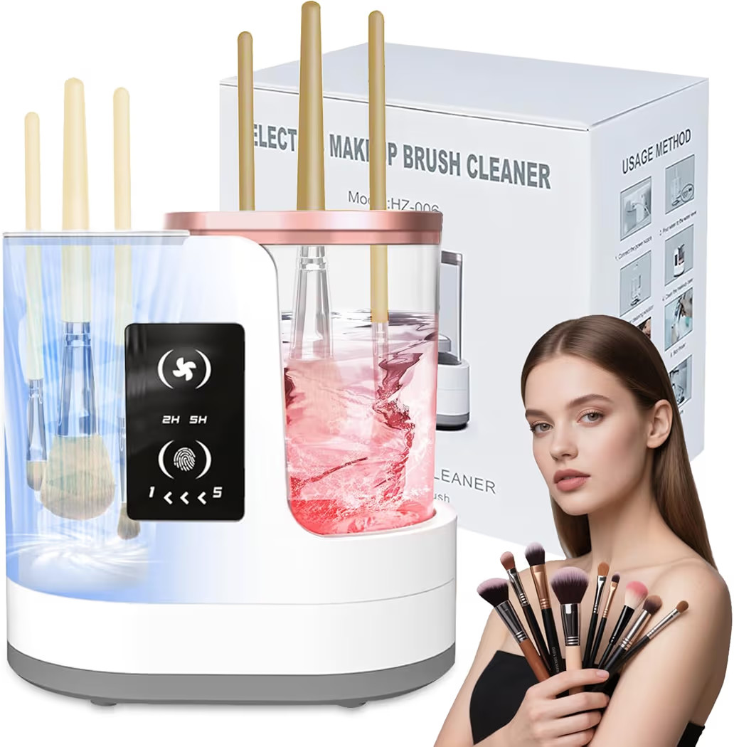 3-in-1 Electric Makeup Brush Cleaner with Dryer & Holder–Automatic USB Cleaning Machine for All... | Amazon (US)