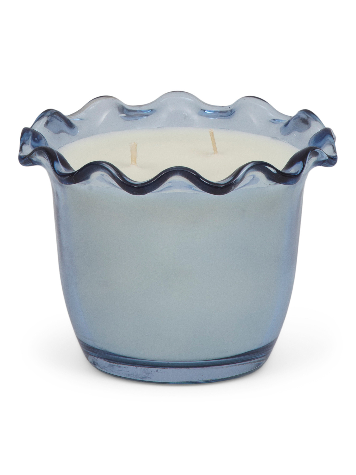 Wavy Jar Candle In Blue Block Print Box | TJ Maxx