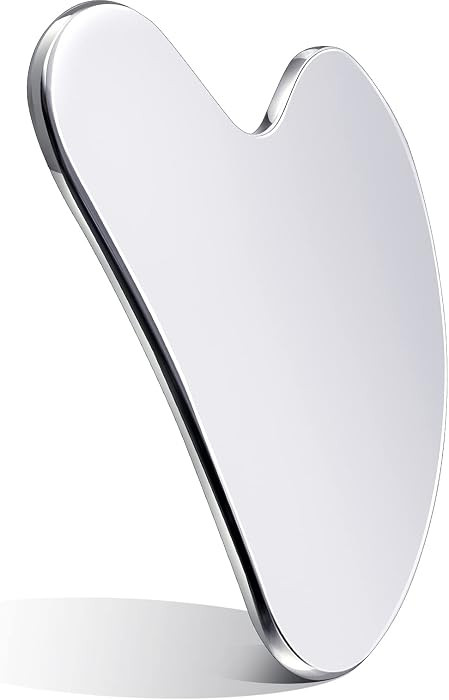 Nuanchu Stainless Steel Gua Sha Facial Tools Metal Guasha Tool for Face Body Jawline Shaper, Doub... | Amazon (US)