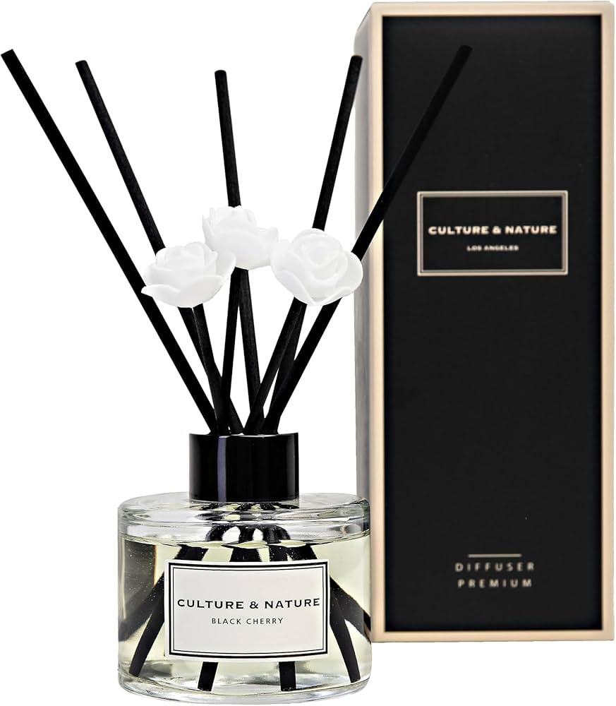 CULTURE & NATURE Reed Diffuser Set 4oz (120ml) Black Cherry Scented Diffuser with Sticks Home Fra... | Amazon (US)