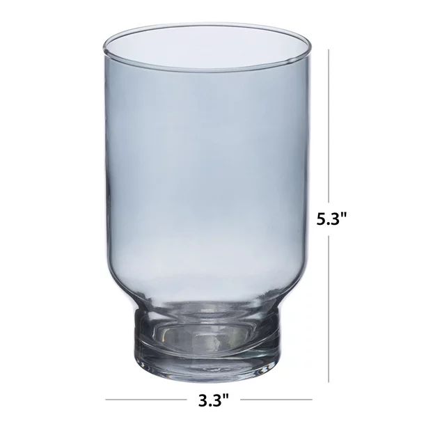 Better Homes & Gardens 17oz Pedestal Drinking Glass, Smoke | Walmart (US)