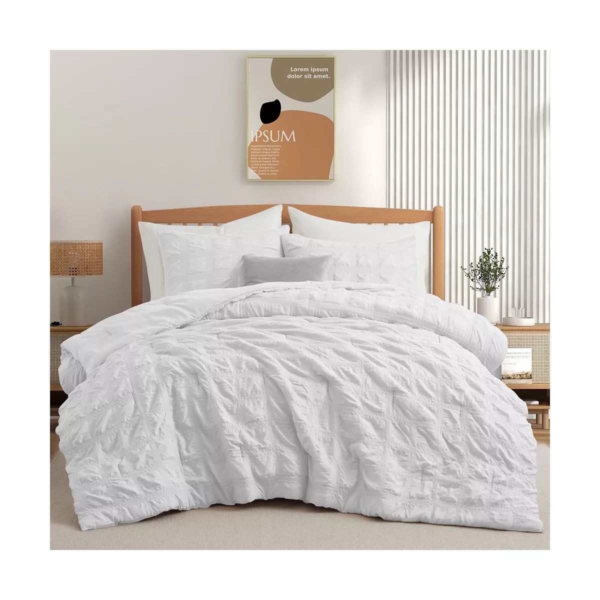 Peace Nest 3 Piece Crinkle Textured Comforter Set | Target