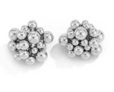 ZARA STYLISH -  GOLD or SILVER BALLS METAL STATEMENT EARRINGS WOMEN GIFT | eBay UK