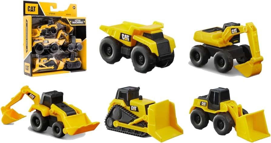 CatToysOfficial, CAT Little Machines Toys with 5pcs - Dump Truck, Wheel Loader, Bulldozer, Backhoe,  | Amazon (US)